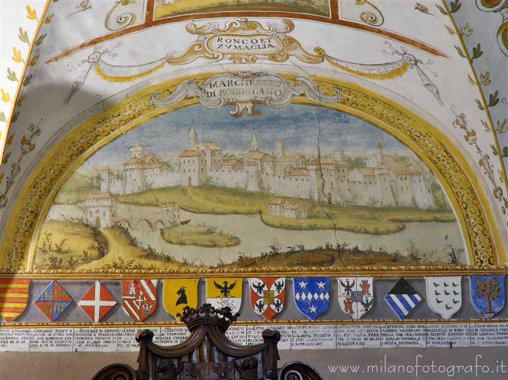 Biella - Raffigurazione di Ronco e Zumaglia in Palazzo La Marmora